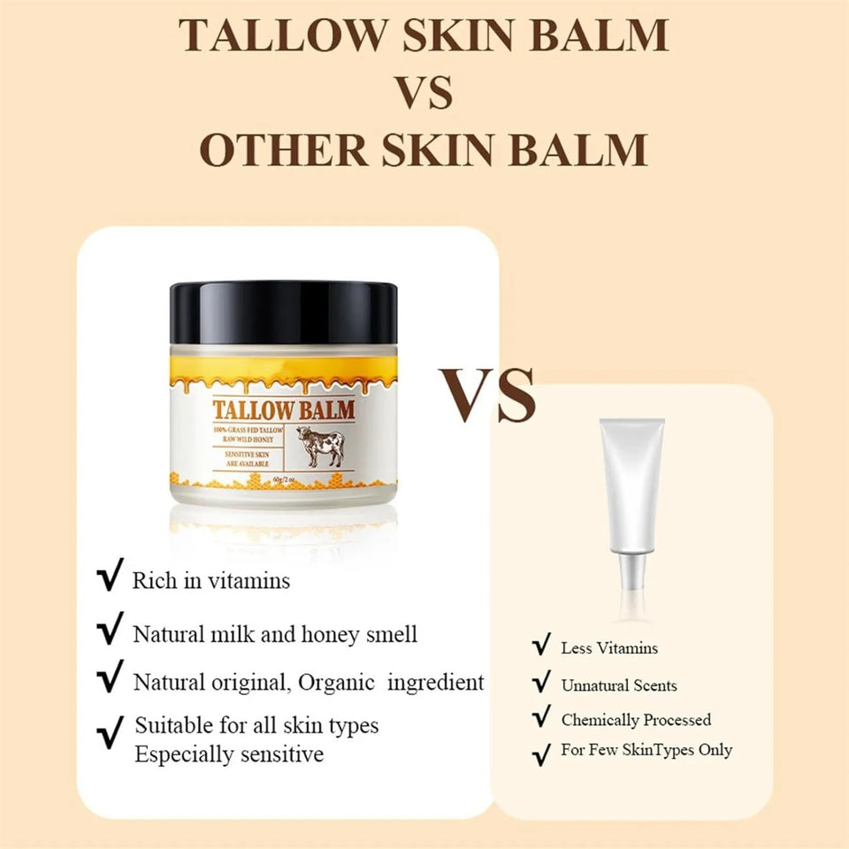 Skin Care Hot Sale 49% OFF - Organic Grass-Fed Beef Tallow Balm with Raw Honey