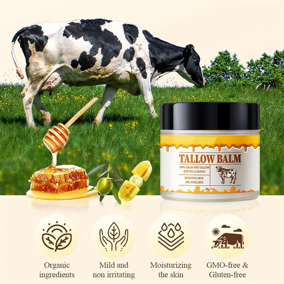 Skin Care Hot Sale 49% OFF - Organic Grass-Fed Beef Tallow Balm with Raw Honey